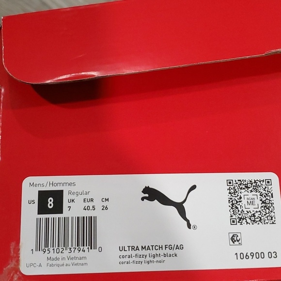 PUMA ULTRA MATCH FG/AG (CORAL/FIZZY LIGHT/BLACK) main image 8